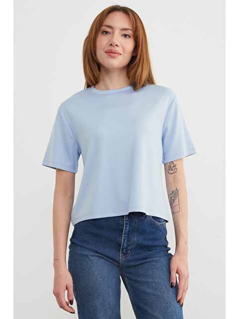 Fullamoda Basic Bisiklet Yaka Modal Tişört - S000463900-17234