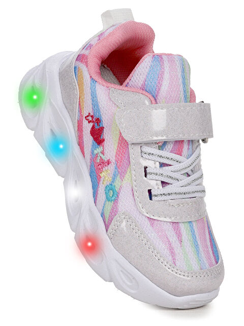 Kiko Kids Teno Cırtlı Işıklı Kız Bebek Spor Ayakkabı - S000392587-20063