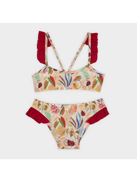 Panço Kız Çocuk Çiçek Desenli Bikini Multi - S000448735-23173
