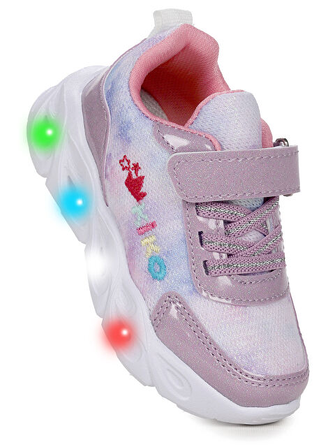 Kiko Kids Teno Cırtlı Işıklı Kız Bebek Spor Ayakkabı - S000392587-17878