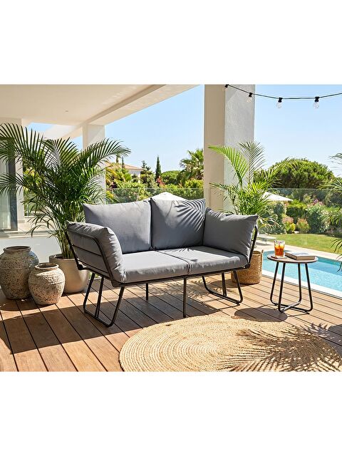 Pafu Viper İkili Katlanır Su Geçirmez Bahçe Koltuğu - Gri - Mavi