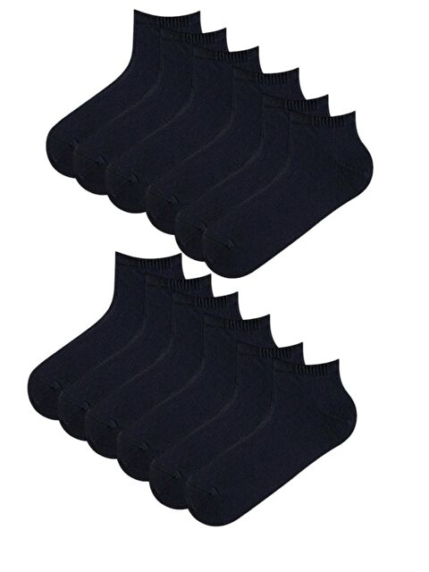 Güneş Siyah Erkek Patik Çorap 12'li - S000319921-19351