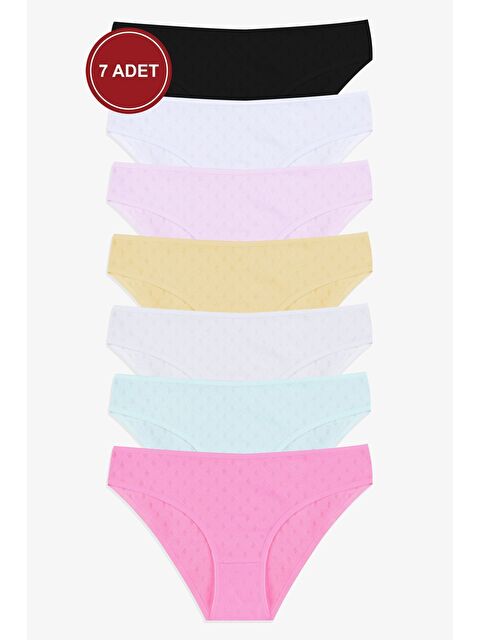 Koza İç Giyim Kadın 7'li Desenli Jakarlı Pamuklu Külot - S000307867-2316