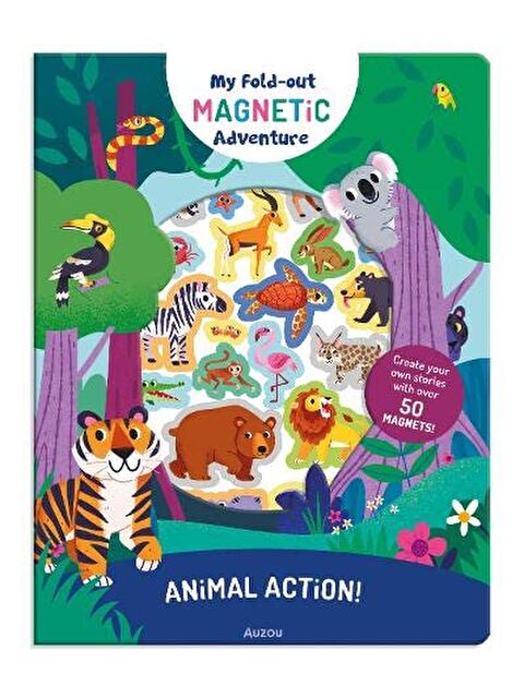 Auzou Publishing My Fold-Out Magnetic Adventure: Animal Action - S000452628-23173