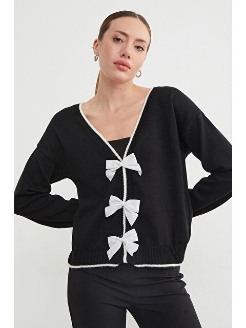 Fullamoda Fiyonk Detaylı Triko Hırka - S000446054-19351