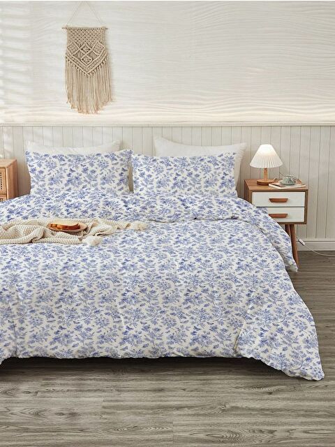 Evmila Modern Desenli Baskılı Çift Kişilik 200x220 Cm 2 Adet 50x70cm Nevresim Takımı - S000285947-23173