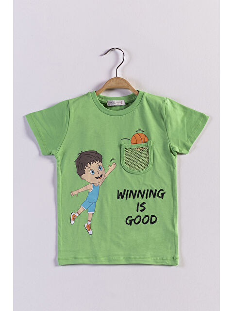 Toontoykids Erkek Çocuk Cep Detaylı Baskılı Tişört - S000417909-19972