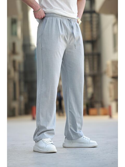 Madmext Gri  Beli Ayarlanabilir Rahat Kesim Erkek Pantolon E6564 - S000436651-20600