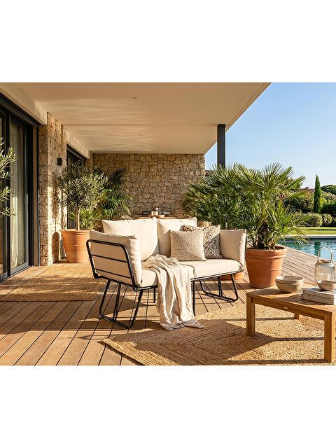 Pafu Viper İkili Katlanır Su Geçirmez Bahçe Koltuğu - Bej