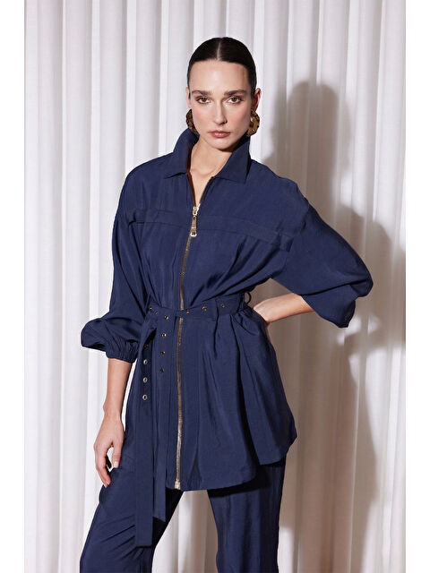 Remsa Nakışlı Kemerli Takım 5283 Lacivert