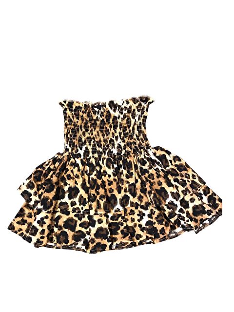 Little Star Kız Çocuk Fırfırlı Leopar Pamuklu Kumaş Etek - S000358554-27074