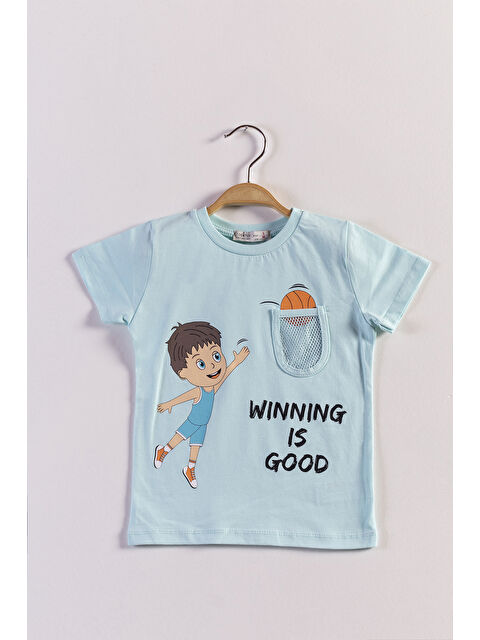 Toontoykids Erkek Çocuk Cep Detaylı Baskılı Tişört - S000417909-20055