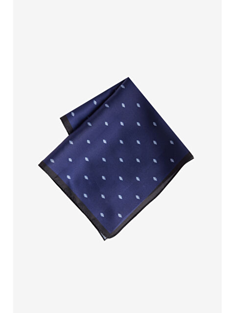 Altınyıldız Classics Erkek Lacivert-Beyaz Desenli Mendil - S000447572-37341
