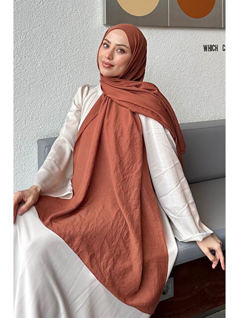 Lamelif Comfort Pamuk Şal Tarçın