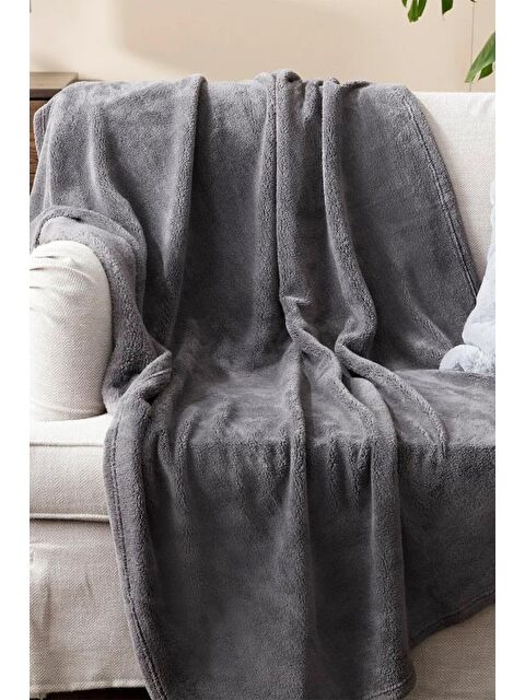 Mulberry Wellsoft Battaniye, Antrasit Televizyon Battaniyesi, Peluş, Polar Battaniye, Çift Kişilik 220*230