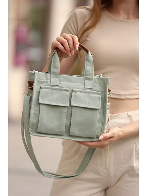 Letoon Günlük Kanvas Önden 2 Cep Detaylı Ayarlanabilir Çapraz Çantası - S000304828-18194