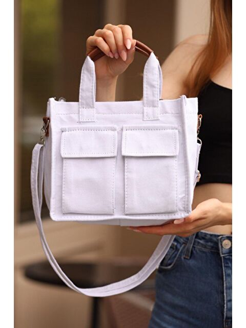 Letoon Günlük Kanvas Önden 2 Cep Detaylı Ayarlanabilir Çapraz Çantası - S000304828-19966