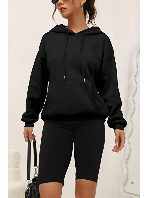 uyguntarz Do What Makes You Happy Baskılı Unisex Oversize Sweatshirt - S000265589-19351