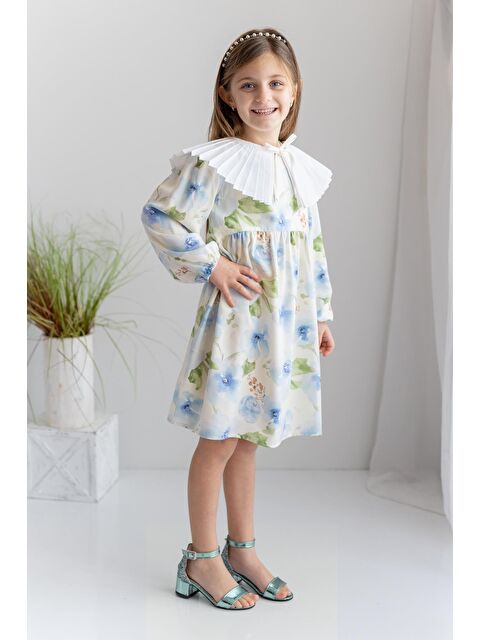 ZEYLAND Kız Çocuk Desenli Dokuma Elbise - S000315097-17234