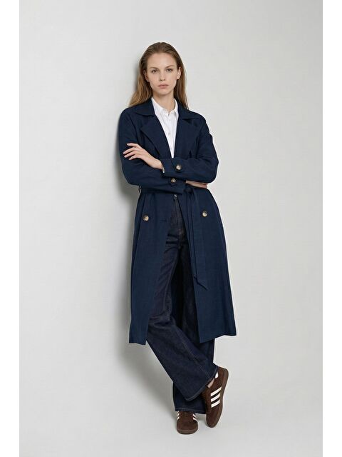 ALLDAY Lacivert-Rüzgarlık Detay Trençkot - S000531477-21164