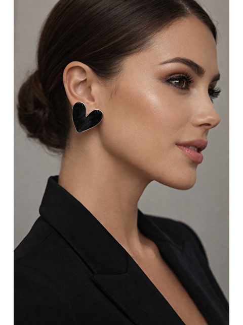 Katia And Bony Kadın Kalp Küpe Siyah