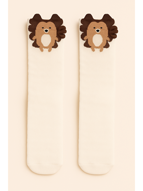 Katia And Bony Çocuk Kirpi Desenli Soket Çorap Beyaz - S000481471-20063