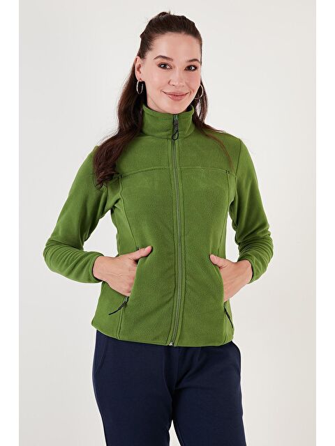 Lela Slim Fit Anti-Pilling Tüylenme Yapmayan Fermuarlı Cepli Hırka Kadın Polar 5907002 - S000001516-19972