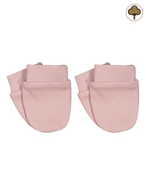 Civil Baby Bebek Organik 2'li Eldiven 0+ Ay - Pembe Standart - S000503494-20024