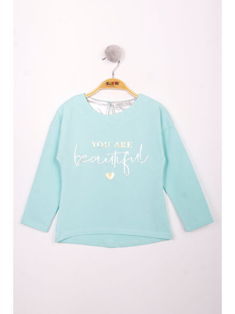 Toontoykids Kız Çocuk Yazı Varaklı T-Shirt