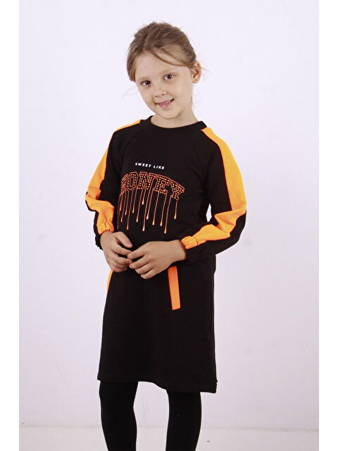 Toontoykids Kız Çocuk Honey Baskılı Elbise - S000420065-19351