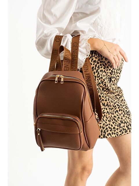 Bipanya Sane Çok Cepli Yumuşak Dokulu Kadın Sırt Çantası BP-4865S - S000503513-14955