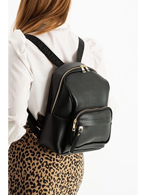 Bipanya Sane Çok Cepli Yumuşak Dokulu Kadın Sırt Çantası BP-4865S - S000503513-19351