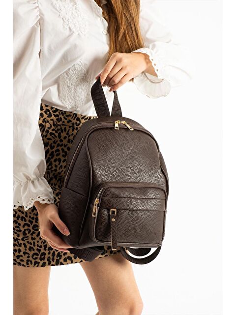 Bipanya Sane Çok Cepli Yumuşak Dokulu Kadın Sırt Çantası BP-4865S - S000503513-19413