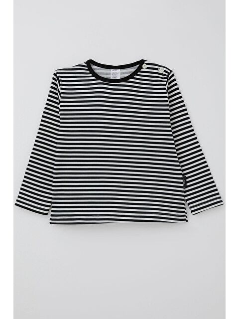 Breeze Erkek Bebek Uzun Kollu Tişört Patlı Siyah (9 Ay-3 Yaş) - S000332592-19351