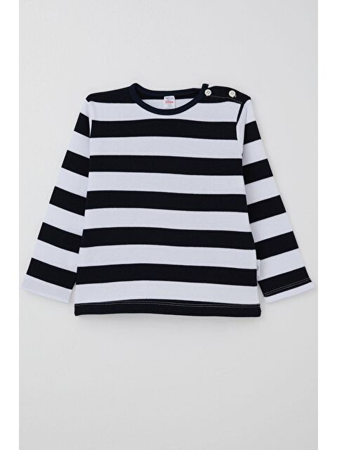 Breeze Erkek Bebek Uzun Kollu Tişört Patlı Lacivert (9 Ay-3 Yaş) - S000325301-21164