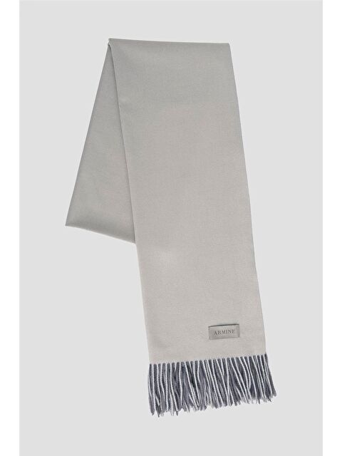 ARMİNE Püsküllü Akrilik Atkı Gri - S000512445-20600