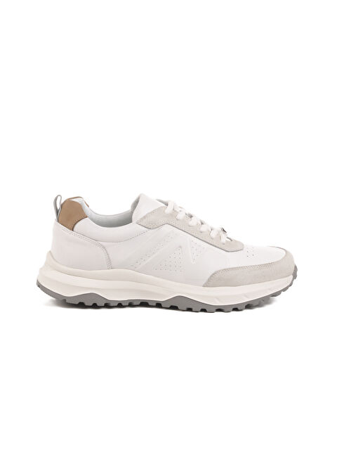 Walkway Beyaz Hakiki Deri Erkek Casual Ayakkabı Ciksa M - S000371819-20063