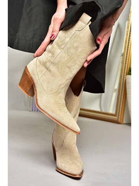 Fox Shoes T2676550 Bej Kadın Bot - S000298366-19928