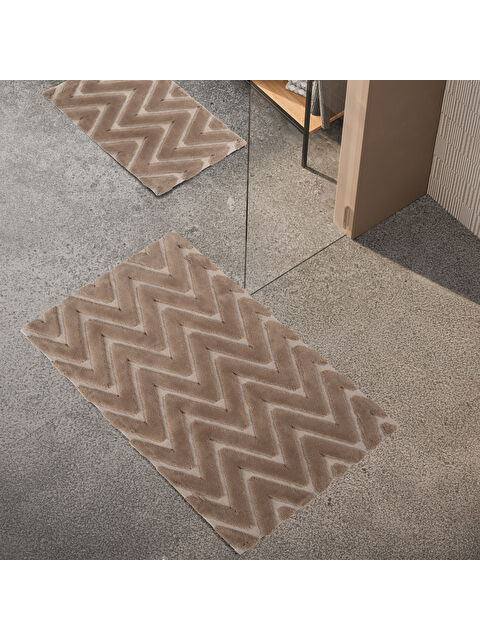 SCHAFER Home Eleo Pamuk 2 li Banyo Paspası-Cappuccino - S000411254-19413