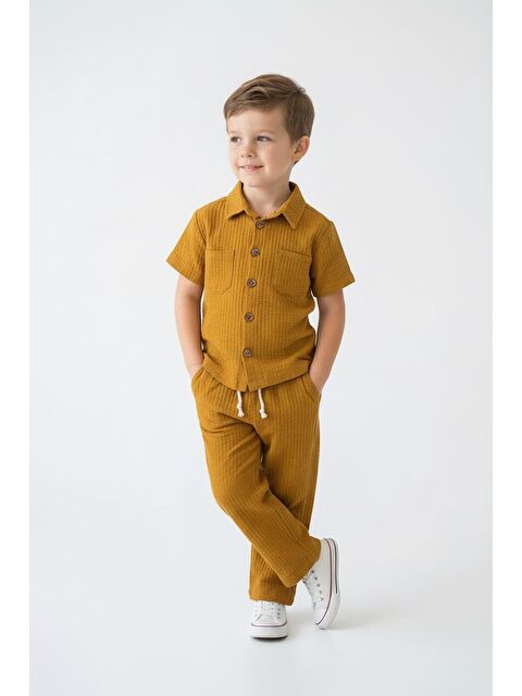 Miababy Gofreli Yazlık Gömlek 2li Takım - S000532873-20074