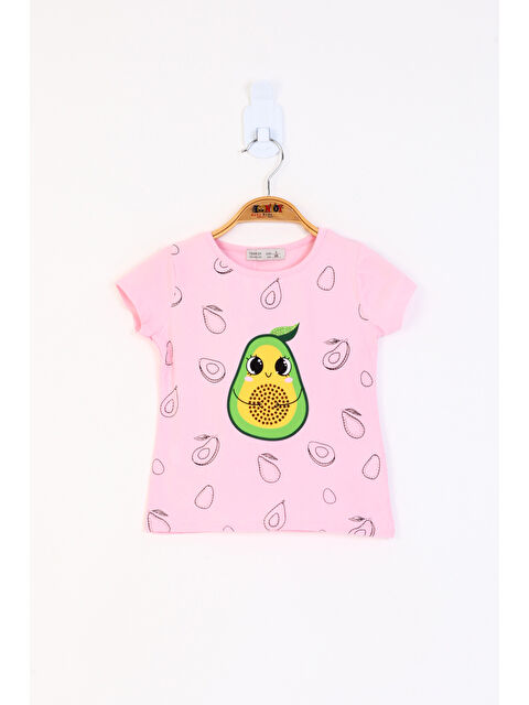 Toontoykids Kız Çocuk Avokado Baskılı Tişört