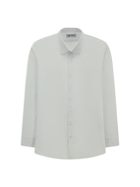 Kiğılı Uzun Kol Slim Fit Klasik Yaka Pamuklu Kolay Ütülenebilir Gömlek - S000527762-20063