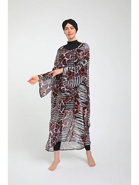 Myhanne Desenli Kadın Tesettür Mayo Takım 3785 - S000389963-19351