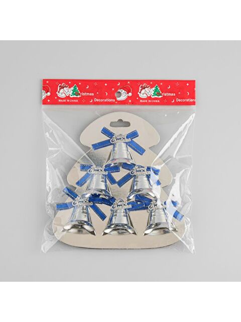 Kızılkaya Yılbaşı Ağacı Süsü Çan Gümüş 6 lı (2505111) - S000479867-18105