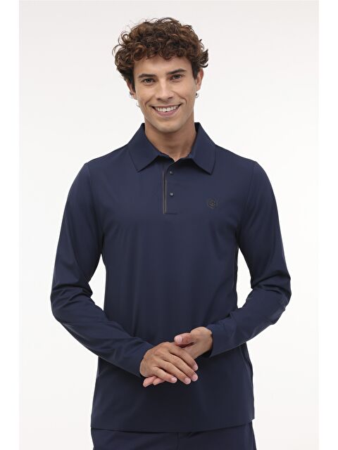 Lumberjack ML TIM 16ELG1004 4FX Lacivert Erkek Uzun Kol Tişört