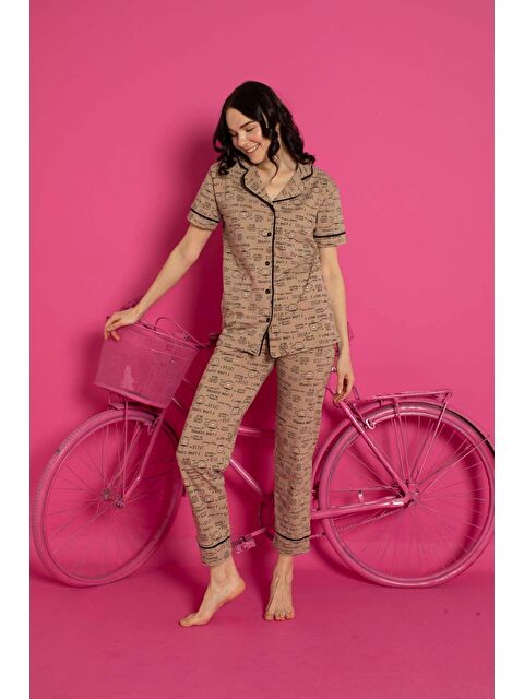 Elitol Pamuklu Düğmeli Pijama Takım 4940 - S000210622-19413