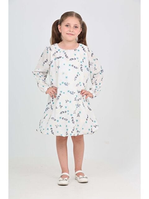 Toontoykids Kız Çocuk Çiçekli Volanlı Elbise - S000411261-526