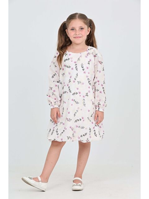 Toontoykids Kız Çocuk Çiçekli Volanlı Elbise - S000411261-19999