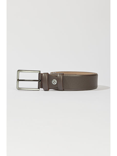 Altınyıldız Classics Erkek Kahverengi Desenli Klasik Kemer - S000413871-19413