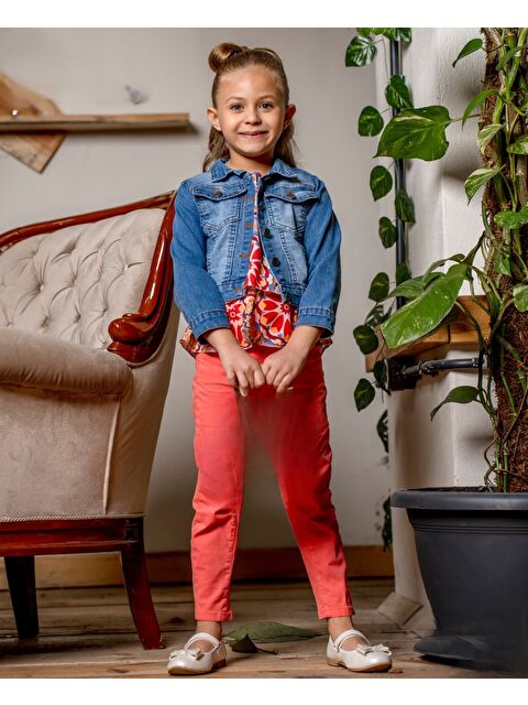 Mnk Baby & Kids Kız Çocuk Pantolon, Gömlek , Ceketli Takım M00720 - S000388892-20045